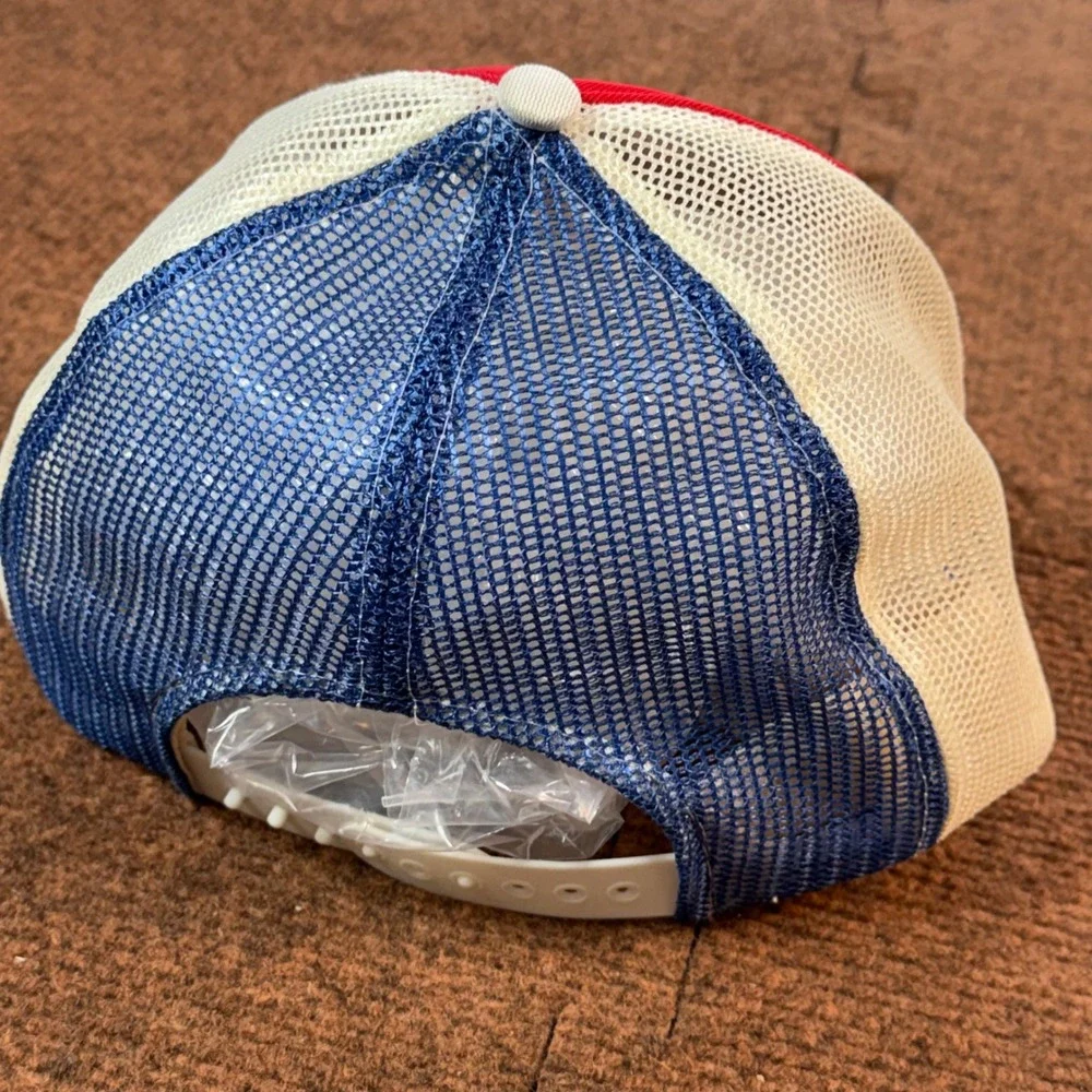 Vintage Disney Mickey Mouse Trucker Hat Red White Blue Snapback Mesh Cap Taiwan